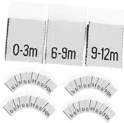 SHINEOFI Monthly Clothing Labels 300 Pcs Newborn to 12 Months Baby Wardrobe Tags Fashionable Resistant
