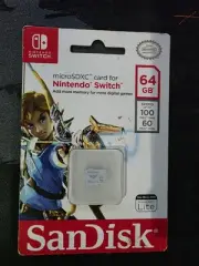 SanDisk 64GB microSDXC UHS-I Memory Card for Nintendo Switch, SDSQXBO-064G-APCZN