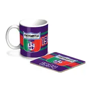Fremantle Dockers AFL First 18 Ceramic Cup and Coaster Gift Set