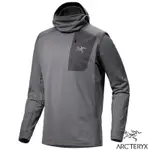 【ARCTERYX 始祖鳥】男 RHO LT 彈性透氣登山健行保暖連帽套頭衫.帽T.上衣_X000005849_29066 太空灰