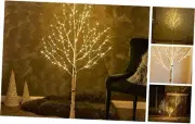 LED Birch Tree 4FT 200L Warm White Fairy Lights, Lighted Trees for Indoor