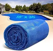 Solar Pool Cover for Inground and Above Ground Pools - 18' x 36' Rectangle 12 Mil Pool Solar Blanket, Solar Cover for Inground Pool, Solar Cover for Above Ground Pool, Swimming Pool Solar Cover, Blue