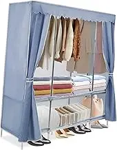 Portable Closet Wardrobe Organizer Stylish Storage for Bedroom Dormitory Easy Assembly Dustproof Moisture Design Frame