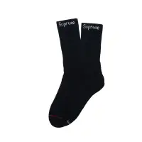 在飛比找蝦皮商城優惠-Supreme Hanes Crew Socks 黑色 一入