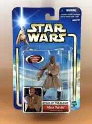 Star Wars Attack Of The Clones MACE WINDU Geonosian Rescue figure Hasbro (2002)