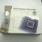 "Dented" Box NEW Intel Pentium 166 MHZ Processor Vintage Sealed Collectible CPU