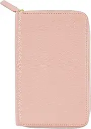 Moterm Zip Leather Cover for Weeks - Fits Hobonichi Weeks and Weeks Mega Notebook Planner (Pebble Dust Rose)