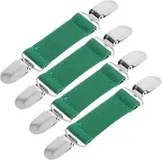 BESPORTBLE Adjustable Elastic Belt Clips 4pcs Trouser Leg Clip Fixing for Cycling Pants Dress Jeans Easy Fastening