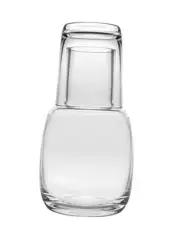 Glass - 2 Piece Water Set -Bedside Night Water Carafe/Desktop Water Pitcher -