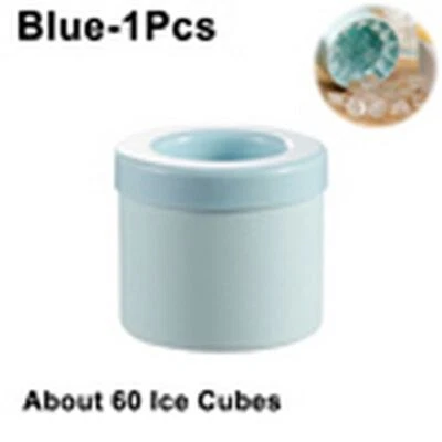 Ice Mold Round Cylinder Ice Cube Making Mold Food Grade Silicone Ice Bucket Cup