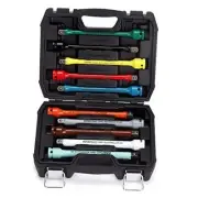 1/2" Drive Torque Limiting Extension Bar Set, 10-Piece 10-piece 65 - 150 Ft-lbs