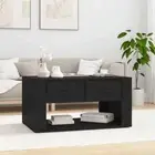 2 Drawer Coffee Table Side Accent Tables Sofa Desk With Sturdy Tabletop Black