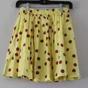NWT Bonpoint Suzon Skirt Yellow Brown Polka Dots A Line 12 Girls