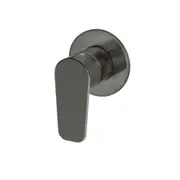 MEIR Round Brass Basin/Bath Paddle Mixer - Wall Mounted - PVD Shadow