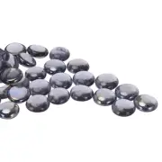 Glass Beads,36pcs Flat Glass Gemstone Gray 0.44lbs Glass Pebbles