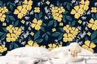 3D Floral Seamless Wallpaper Wall Mural Removable Self-adhesive 660