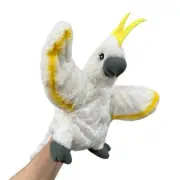 Cockatoo Hand Puppet Soft Plush toy 10"/25cm Eco Buddies