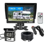 4Pin 7" Monitor Heavy Duty Truck Reversing Kit+IR CCD Reverse Back Camera 12-24v