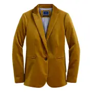 NWT J.Crew Petite Parke Blazer in Golden Brandy Cotton Velvet Jacket 4P