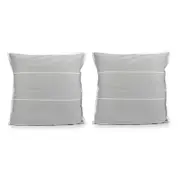 2PK Jason Commercial Calista Euro Pillow Case 65x65cm Hazel