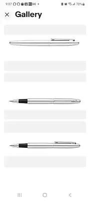 SHEAFFER FOINTAIN PEN BLACK INK SILVER PEN NWT