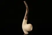 Nose Sitter Block Meerschaum Pipe with custom CASE 13072