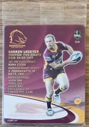 NRL Samboy The Footy Frames Tazo ~ Darren Lockyer ~ Brisbane Broncos ~ A1/64