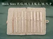 Crochet Hooks (set of 10, sizes F thru P) Hand Made