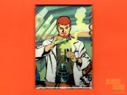 Jonny Quest Dr. Quest art 2x3" fridge/locker magnet