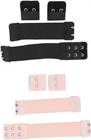 [VALICLUD] 2 Sets Women's Bra Extender Straps Comfortable Stretchy Wig Band Extensions Buckles Bra Elastic Buckles for Wig Bra Adjustments