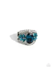 Paparazzi Cosmic Clique Blue Ring (stretchy band) Paparazzi