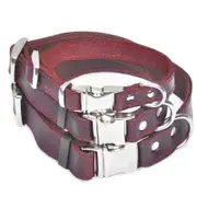 Top Quality Handmade Genuine Leather Pet Dog Collar Alloy buckle