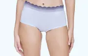 Calvin Klein Women's Micro with Lace Band Hipster Panty Blue QD3839 M Medium NWT