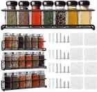 4Pack Spice Rack Seasoning Organizer Wall Mount, Hanging Spice Organizer Shelf f