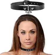 Strict Leather Unisex Leather Choker with O-ring, Medium/Large