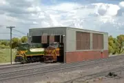 BACHMANN HO Double Stall Shed (Built-Up Resin) (D) BAC35116