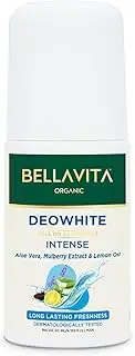 Ethnic Choice Organic Intense Deo White Antiperspirant Deodorant for Men Long Lasting Freshness 50ml Natural Roll On Under Arms Skin Whitening for Dark Underarms