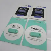 Lot (4) SanDisk 32GB Cruzer Snap USB 2.0 Flash Drive - Green and Purple
