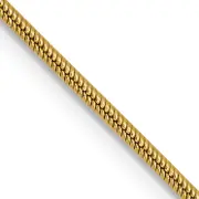 24 Inch 14K 1mm Round Snake Chain