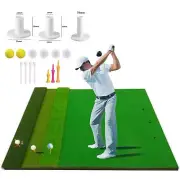 Golf Hitting Mat, 5x4ft Golf Mats Practice Outdoor Indoor, 3-in-1 Artificial ...