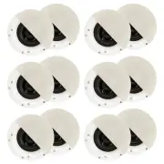 Acoustic Audio R192 Frameless In Ceiling Speakers Flush Mount 6 Pair Pack