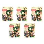 5x Avenir Scratch Animal Door Hangers Kids/Children Art Craft Activity Toy 3y+