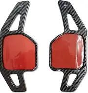 Shift Paddle Extension for A3 for A4L for A5 for A6L for A7 for A8 S3 S5 SQ5 RS3 for R8 Q3 Q5 Q7 S6 S7 Car Steering Wheel Paddle Shifter Gear Shift Paddles Part(Black Fiber)