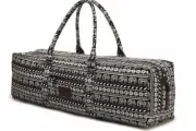 Elephant Pattern Black and White Yoga Tote Bag