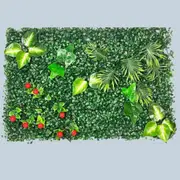Eucalyptus Mix Cherry Premium Artificial Faux Grass Vertical Wall Panel 40 by 60cm