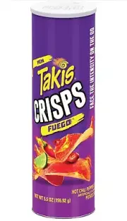 Brand New Pringles Style Takis Crisps Fuego Potato Lime Pepper Chili Chips