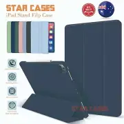 iPad Air4 5 Pro11 2024 mini456 Smart Silicone iPad Case Flip Cover&Pen Holder