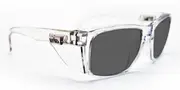 Eyres 334-CL-GY - Stealth Safety Glasses - Clear Frame Grey Lens