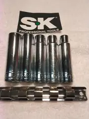 S-K 1/2" DRIVE 12PT DEEP SOCKET SET SAE 5PC