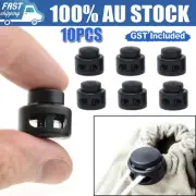 10PCS Double Hole Toggle Cord Stopper Lock End Drawstring Spring Loaded Hole AUS